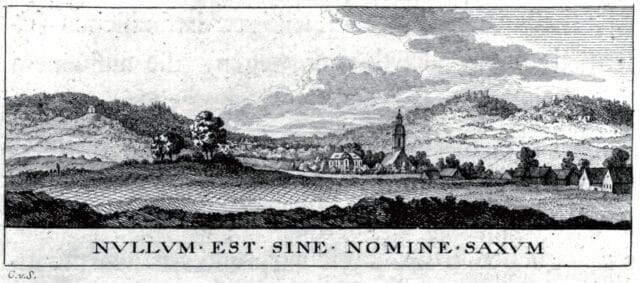 Buchillustration zu „Beobachtungen über das Gebirge bey Koenigshain“ von Karl Adolf Gottlob von Schachmann