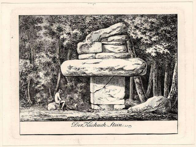 Grafik "Der Kuckuck Stein" Karl Adolf Gottlob von Schachmann